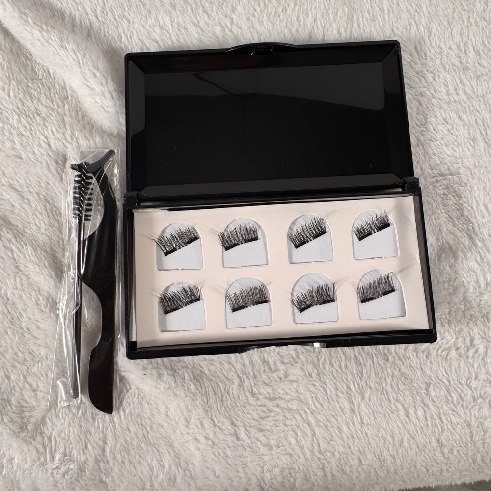 Magnetic Lashes 4 Pair No Glue False Eyelashes Applicator Kit NEW SEALED